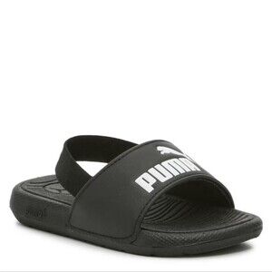 PUMA Kids Black Slide Sandals